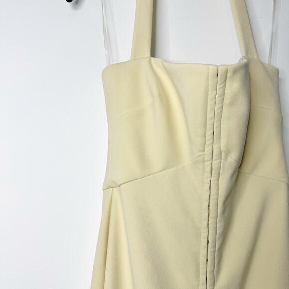 House of CB Mia Ecru Halter Maxi Dress Cream Size Small - Picture 5 of 14
